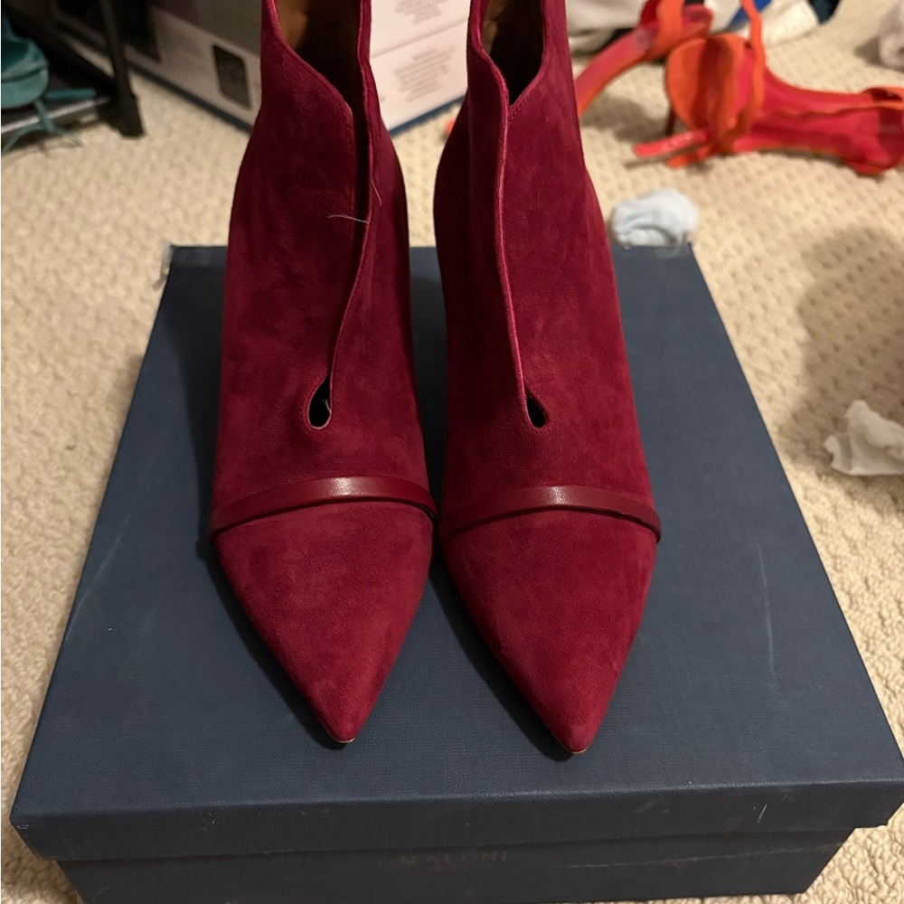 Malone souliers - Clara booties in Garnett - Size 7.5 (37.5)